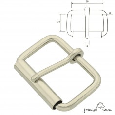 Hebilla Rulo Níquel 5 cm