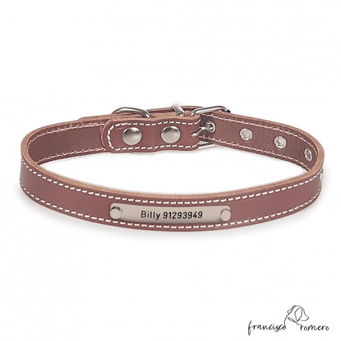 Collar de piel de vaquetilla...