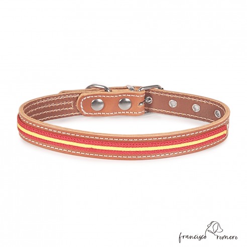 Collar de piel de vaquetilla con...