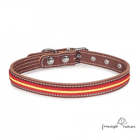 Collar de piel de vaquetilla con...