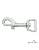 Mosquetón quitavueltas níquel 1,6 cm para correas de perro