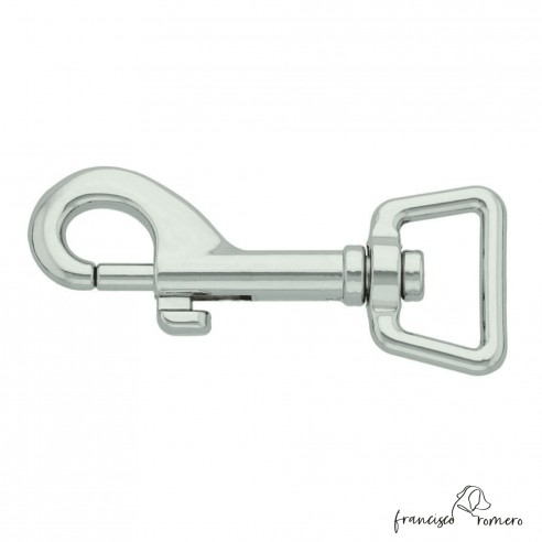 Mosquetón quitavueltas níquel 1,6 cm