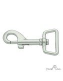Mosquetón quitavueltas níquel 2,5 cm para correas de perro