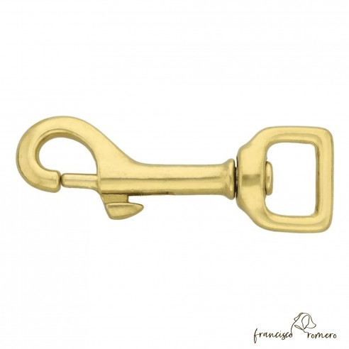 Mosquetón quitavueltas latón 1,6 cm