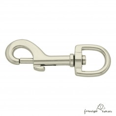 Mosquetón níquel aro redondo