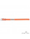 Collar Biothane Beta ancho 2,5cm Personalizado Naranja para perro