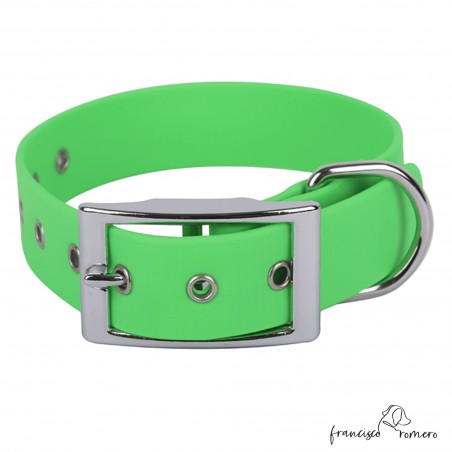 Collar Biothane Beta 2,5 cm Personalizado Verde
