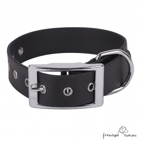 Collar Biothane Beta 2,5 cm Personalizado Negro