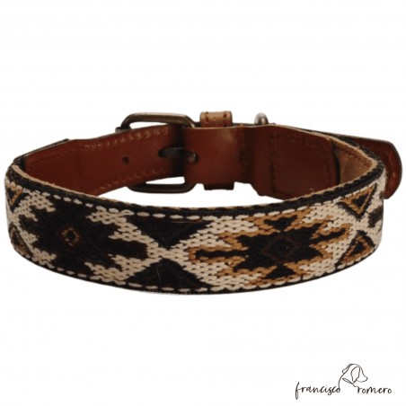 Collar Piel Funda Antiparasitaria Estrella Marrón