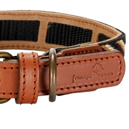 Collar Piel Funda Antiparasitaria Luna Rojo