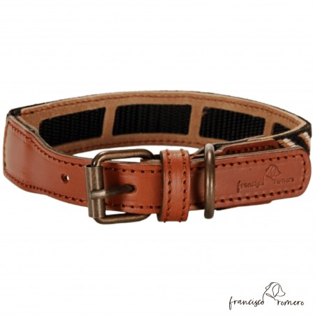 Collar Piel Funda Antiparasitaria Espiga Marrón