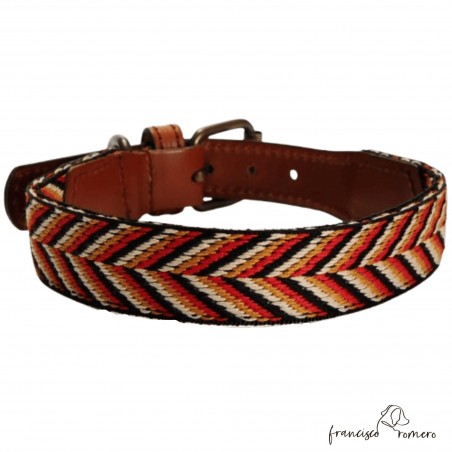 Collar para perro Piel Espiga Rojo