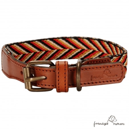 Collar para perro Piel Espiga Rojo Personalizado