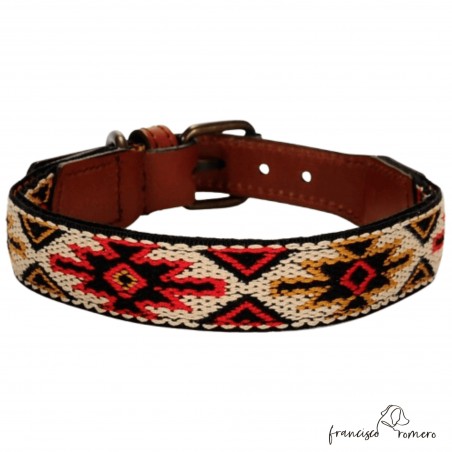 Collar para perro Piel Estrella Rojo