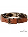 Collar para perro Piel Estrella Marrón