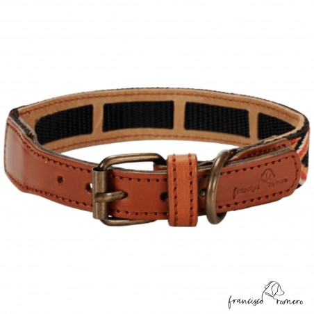 Collar Piel Funda Antiparasitaria Luna Rojo