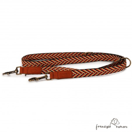 Correa Multiposición Piel Espiga Rojo para perros