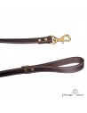 Correa de Paseo para perros Piel Latón