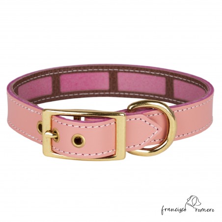 Collar Piel Funda Antiparasitaria Hebilla Alemana Latón