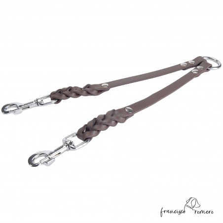 Amarre Biothane súper duro marrón para perro