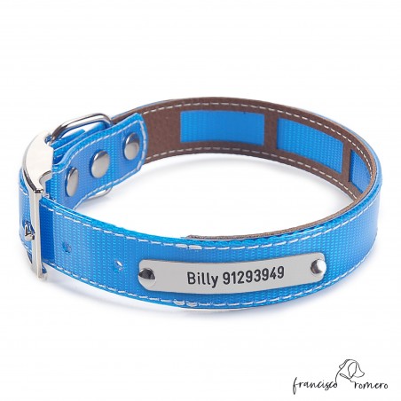 Collar Biothane Gold Funda Antiparasitaria Hebilla Níquel Personalizado