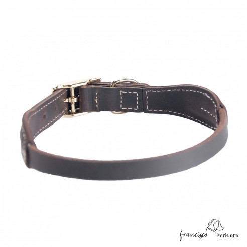 Collar cuero 10x4 con hebilla