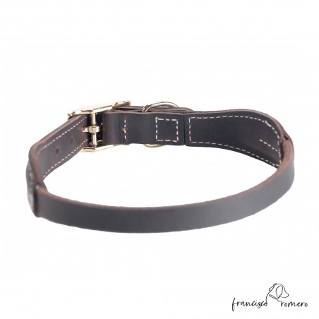 Collar cuero 10x4 con hebilla