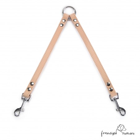 Amarre para perros piel de Ubrique natural 1