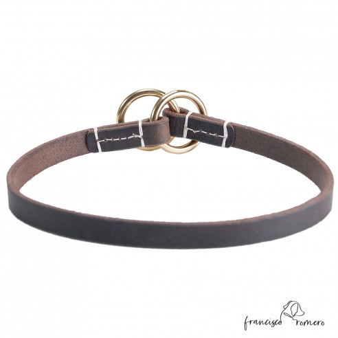 Collar corrector 10x4 piel con anillas