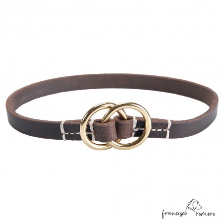 Collar corrector 10x4 piel con anillas