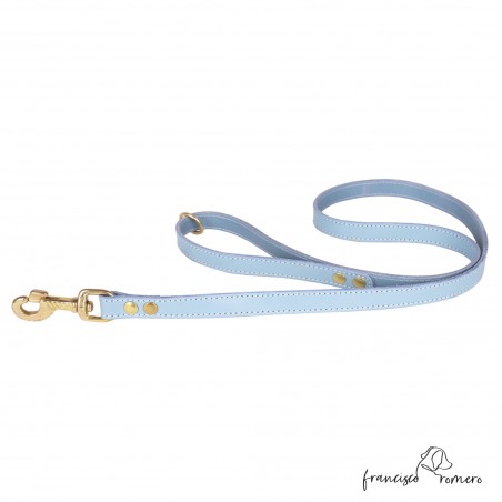 Correa para perros piel vaquetilla herrajes de latón