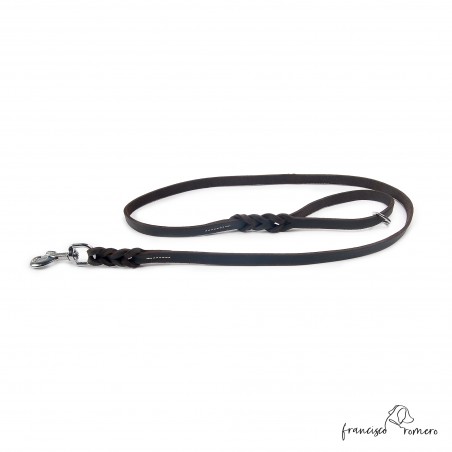 Correa Exposición 1,3 cm Trenzada y Cosida Plata