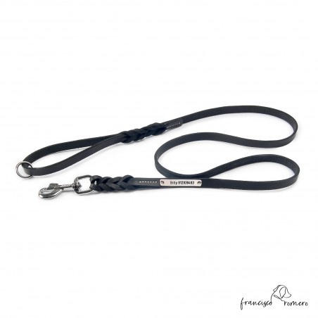 Correa Exposición 1,3 cm Trenzada y Cosida Plata Personalizada