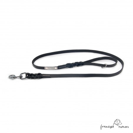 Correa Exposición 1,3 cm Trenzada y Cosida Plata Personalizada