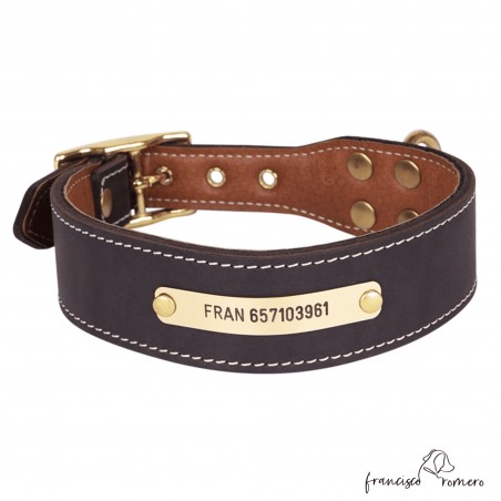 Collar de piel engrasada con quitavueltas Personalizado