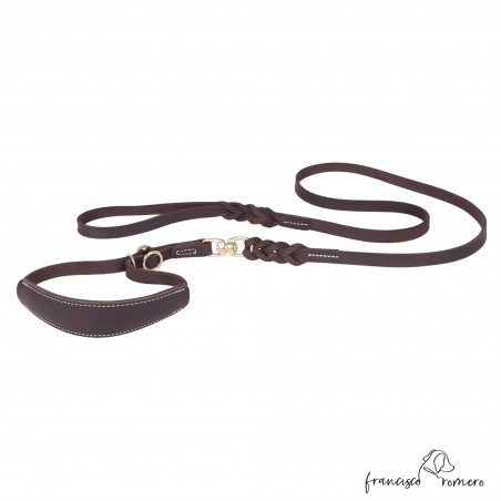 Correa Piel Engrasada Con Collar Incorporado