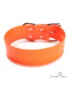 Collar Biothane Gold ancho cinta 5 cm naranja 1