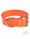 Collar Biothane Gold ancho cinta 5 cm naranja