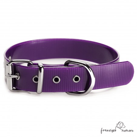 Collar Biothane Gold ancho cinta 2,5 cm hebilla rulo Personalizado