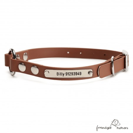 Collar Biothane Beta con Anilla Central Personalizado
