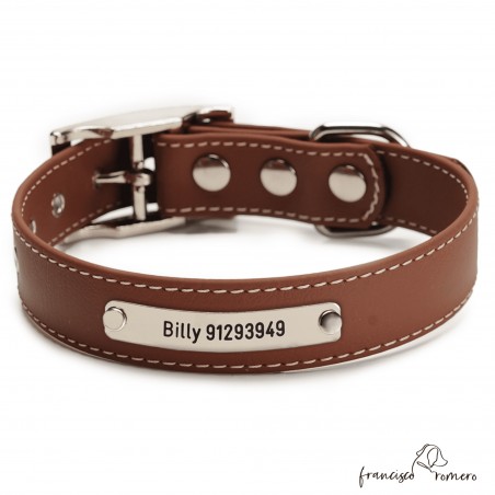 Collar Biothane Beta ancho cinta 2,5 cm con costura Personalizado