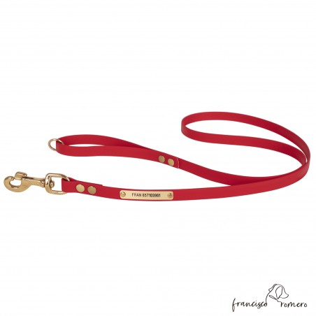 Correa de Paseo Biothane Beta Herrajes Latón Personalizada para perro