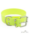 Collar Biothane Gold ancho cinta 3,8 cm amarillo