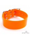 Collar Biothane Gold ancho cinta 3,8 cm naranja 1