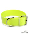 Collar Biothane Gold ancho cinta 5 cm amarillo