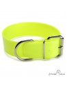 Collar Biothane Gold ancho cinta 5 cm amarillo