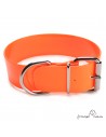 Collar Biothane Gold ancho cinta 5 cm Personalizado naranja
