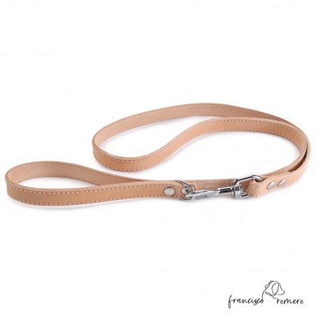 Correa para perros piel vaquetilla Natural