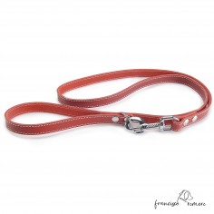 Correa para perros piel vaquetilla Burdeos