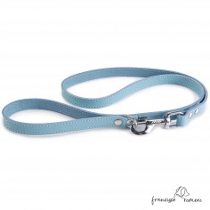 Correa para perros piel vaquetilla Celeste